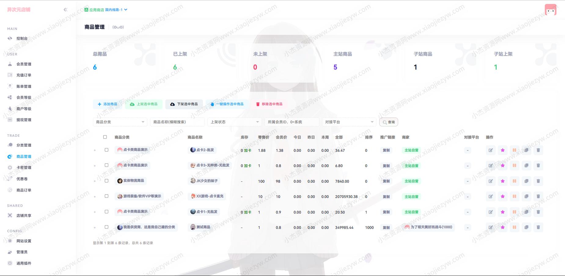 异次元发卡源码系统/荔枝发卡V3.0二次元风格发卡网全开源源码